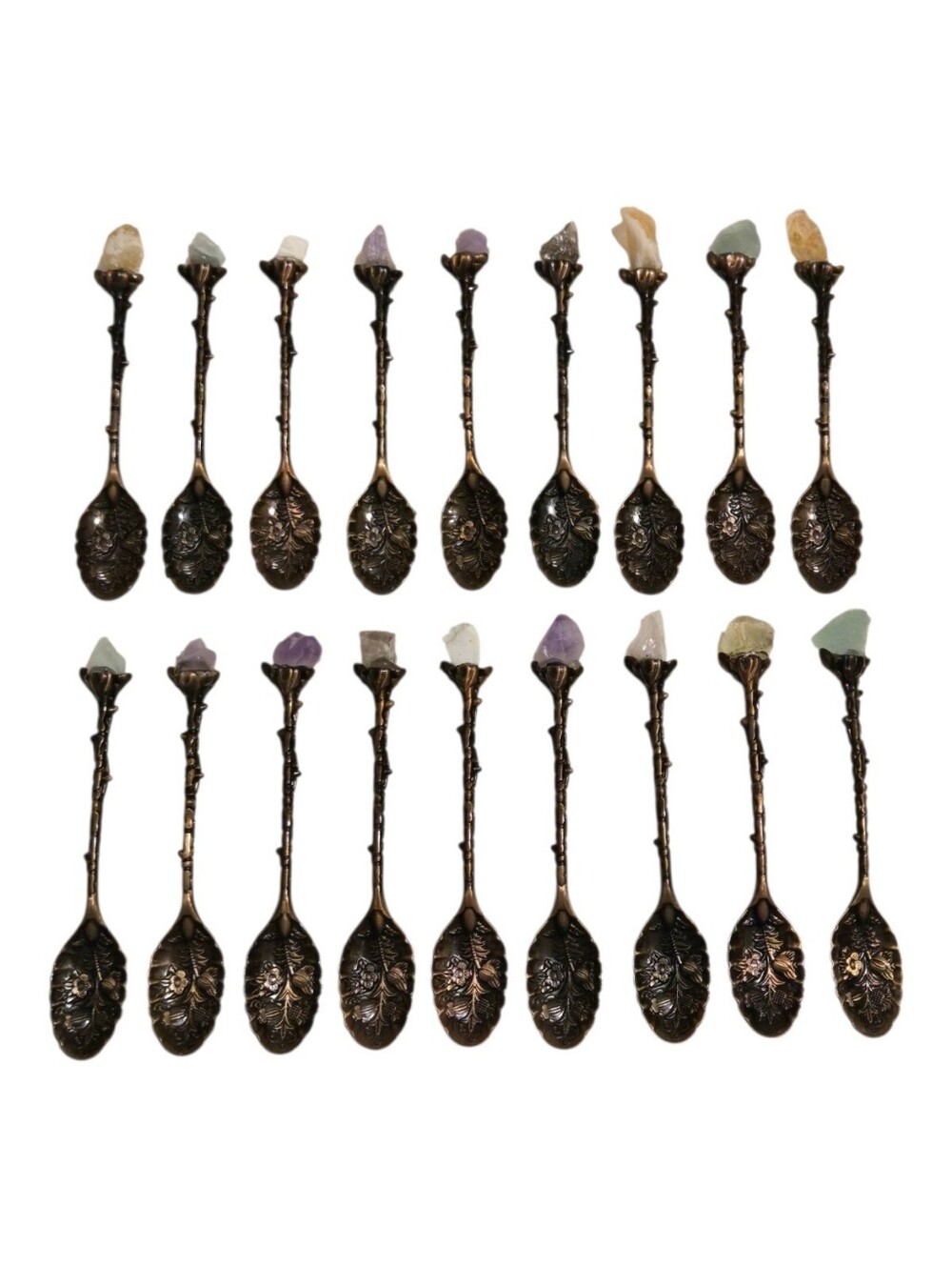 Unique Genuine Crystal Teaspoon Set
